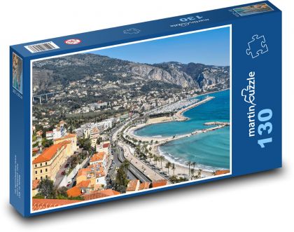 Menton - France - Puzzle 130 pieces, size 28.7x20 cm 