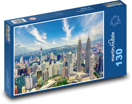 Kuala Lumpur - Malajsie  - Puzzle 130 dílků, rozměr 28,7x20 cm