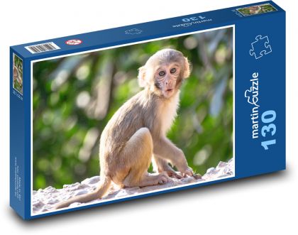 Opica - šimpanz - Puzzle 130 dielikov, rozmer 28,7x20 cm 