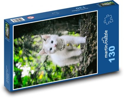Kociak w lesie - Puzzle 130 elementów, rozmiar 28,7x20 cm