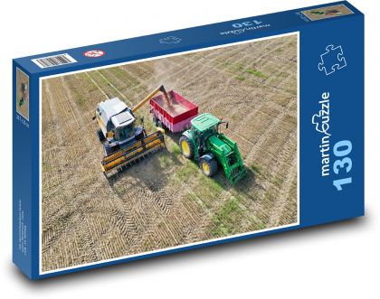 Traktor a kombajn - puzzle 130 dílků