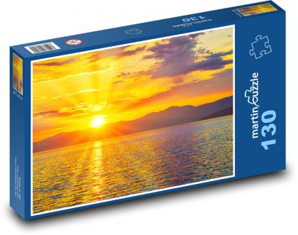 západ slnka - Puzzle 130 dielikov, rozmer 28,7x20 cm 