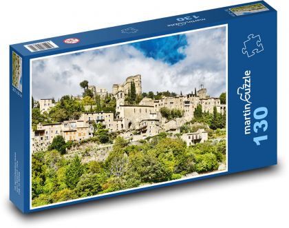 Architektúra - domy - Puzzle 130 dielikov, rozmer 28,7x20 cm 