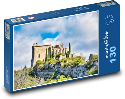 Kostol, zvonica - Puzzle 130 dielikov, rozmer 28,7x20 cm 