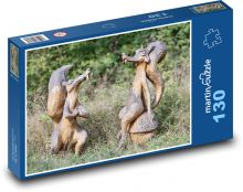 Dřevěné figurky - řezba Puzzle 130 dílků - 28,7 x 20 cm