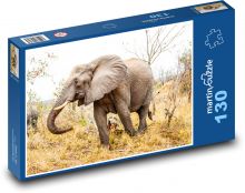 Słoń w naturze Puzzle 130 elementów - 28,7x20 cm