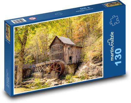 Starý mlyn v lese - Puzzle 130 dielikov, rozmer 28,7x20 cm 