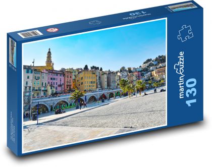 France - City of Menton - Puzzle 130 pieces, size 28.7x20 cm 