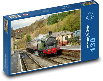 Steam Train - Puzzle 130 pieces, size 28.7x20 cm 