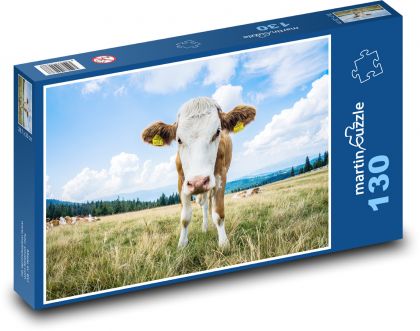 Alps - Cow - Puzzle 130 pieces, size 28.7x20 cm 