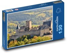 Luxembursko - hrad Bourscheid Puzzle 130 dielikov - 28,7 x 20 cm