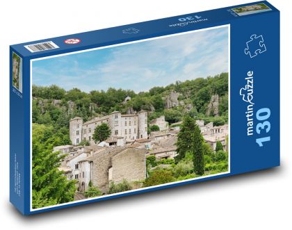 Średniowieczny zamek - Puzzle 130 elementów, rozmiar 28,7x20 cm