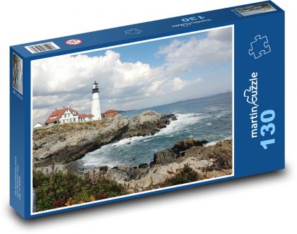 Maják - pobrežie Anglicka - Puzzle 130 dielikov, rozmer 28,7x20 cm 