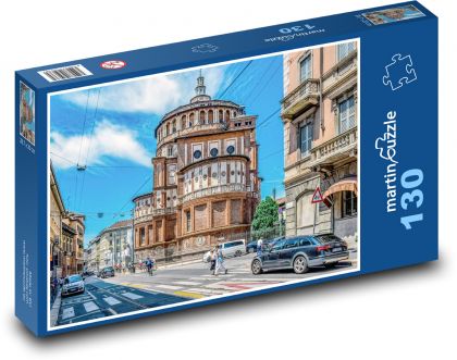 Włochy - Mediolan - Puzzle 130 elementów, rozmiar 28,7x20 cm