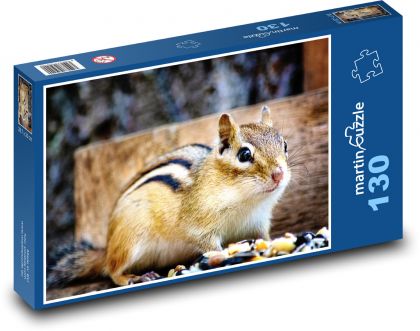 Veverička - hlodavec - Puzzle 130 dielikov, rozmer 28,7x20 cm 