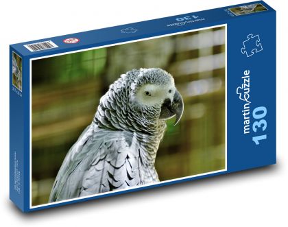 Papagáj sivý - Puzzle 130 dielikov, rozmer 28,7x20 cm 