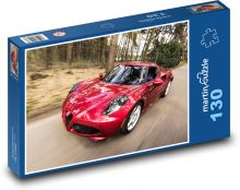 Sportovní auto Puzzle 130 dílků - 28,7 x 20 cm