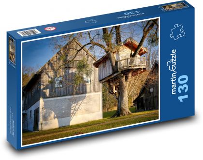 Dom na strome - Puzzle 130 dielikov, rozmer 28,7x20 cm 