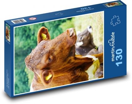Cow - cattle - Puzzle 130 pieces, size 28.7x20 cm 