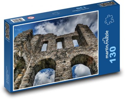 Zrúcanina hradu - Puzzle 130 dielikov, rozmer 28,7x20 cm 