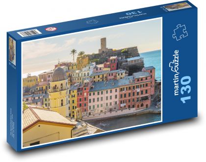 Włochy - wioska rybacka - Puzzle 130 elementów, rozmiar 28,7x20 cm
