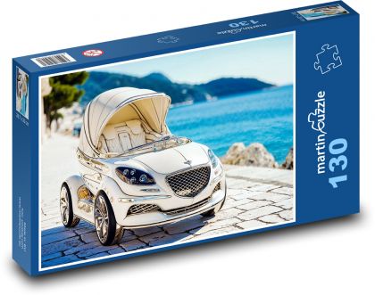 Baby stroller - car - Puzzle 130 pieces, size 28.7x20 cm 