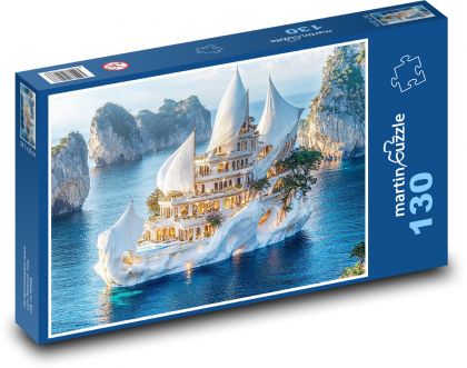 Loď v moři - puzzle 130 dílků