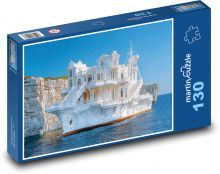 Weißes Schiff Puzzle 130 Teile - 28,7x20 cm
