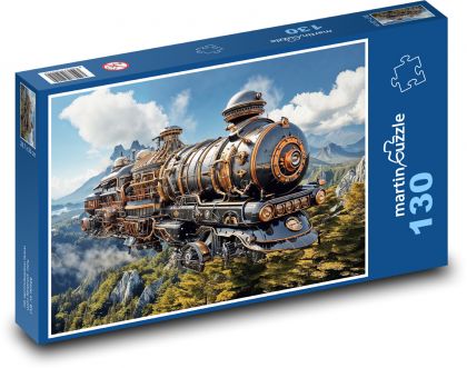 Vlak - lokomotiva - puzzle 130 dílků