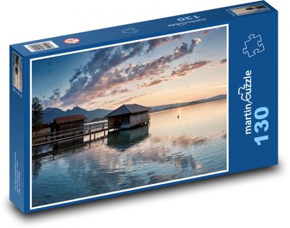 Kochelsee - západ slunce - puzzle 130 dílků