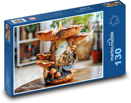 Schwamm - Kerze - Puzzle - 130 Teile