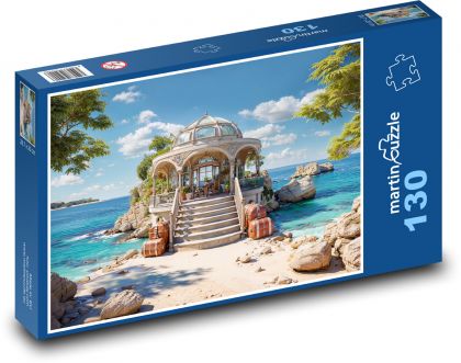 Pavillon am Strand - Puzzle - 130 Teile
