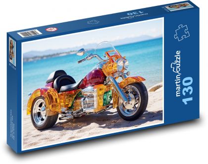 Motorrad am Strand - Puzzle - 130 Teile