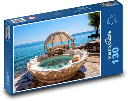 Muszle - Plaża - Puzzle 130 elementów, rozmiar 28,7x20 cm