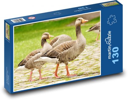 Dzikie gęsi - Puzzle 130 elementów, rozmiar 28,7x20 cm