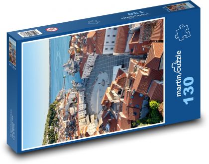 Piran - Slovinsko, pobřeží města - puzzle 130 dílků