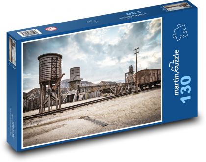 Divoký západ - železnice - Puzzle 130 dielikov, rozmer 28,7x20 cm 