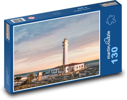 Lighthouse - sunset - Puzzle 130 pieces, size 28.7x20 cm 