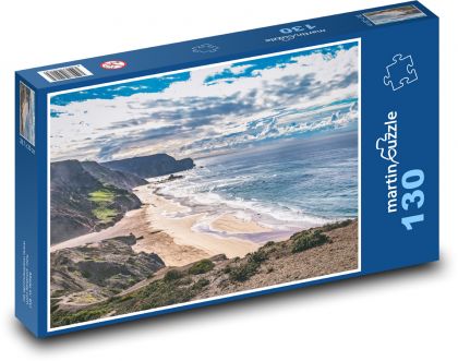 Morze - plaża - Puzzle 130 elementów, rozmiar 28,7x20 cm