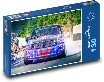 Renn-Pickup - Puzzle - 130 Teile