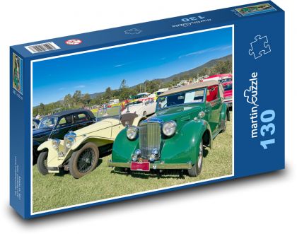 Staré autá - Puzzle 130 dielikov, rozmer 28,7x20 cm 