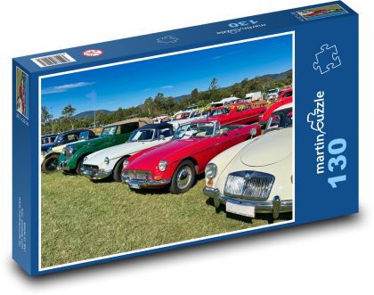 Klasická auta - puzzle 130 dílků