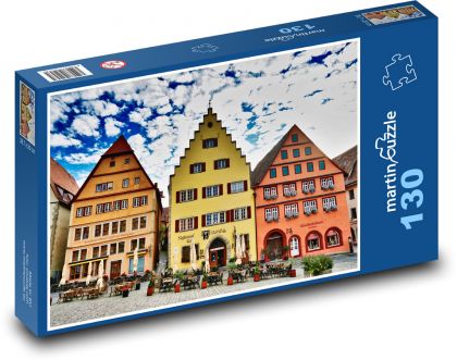 Historické bývania - Puzzle 130 dielikov, rozmer 28,7x20 cm 