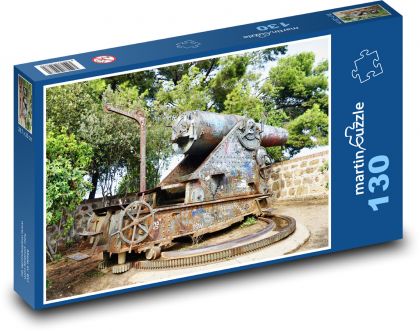 Defence - cannon - Puzzle 130 pieces, size 28.7x20 cm 