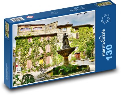 Fontanna - Budynek - Puzzle 130 elementów, rozmiar 28,7x20 cm