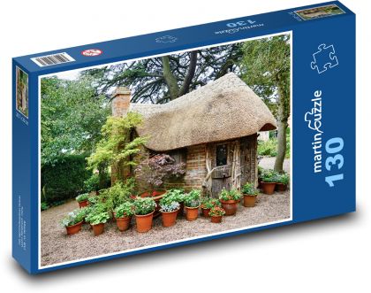 Domek ogrodowy - Puzzle 130 elementów, rozmiar 28,7x20 cm