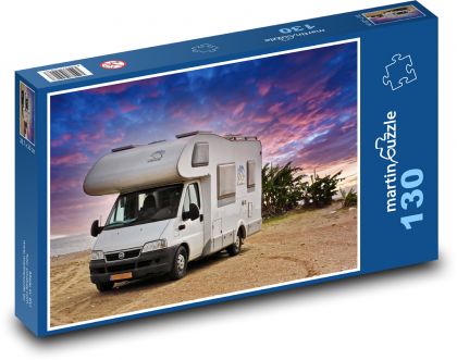 Obytný automobil - Puzzle 130 dielikov, rozmer 28,7x20 cm 