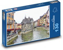 Historické mesto - rieka Puzzle 130 dielikov - 28,7 x 20 cm