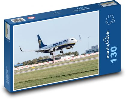 Lietadlo - pristátie - Puzzle 130 dielikov, rozmer 28,7x20 cm 