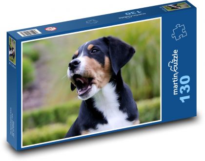 Pies - przyjaciel - Puzzle 130 elementów, rozmiar 28,7x20 cm